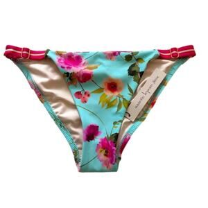 Nanette Lepore Bikini Bottom Alana Apex Blue Punk Alana Swim Adjustable Size 8